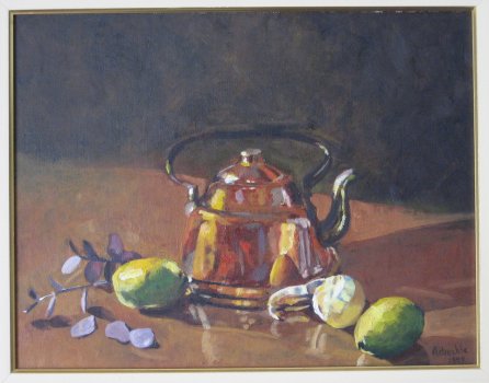 Copper Kettle with Lemons